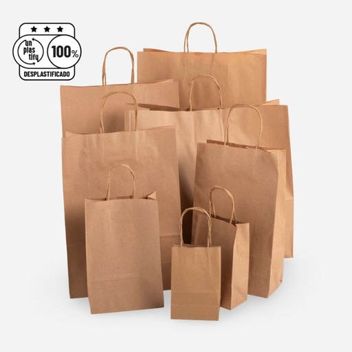[BOLSAS-KP0-DF] Bolsas Kraft Marrones (Si, 10x6x15.5)